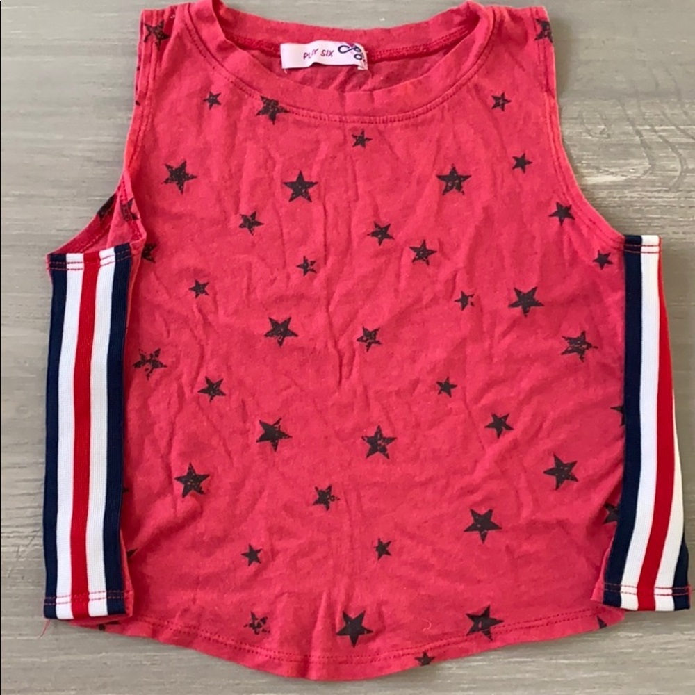 Play Six Girls Stars and Stripes Red Tank